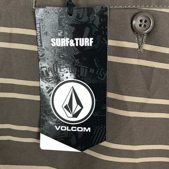 Volcom Shorts Mens Size 40 Hybrid Chino Surf‎ Turf Water Repellant Board Unlined - Picture 8 of 15